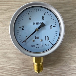 Đồng hồ đo áp suất 0-10bar mặt 100mm